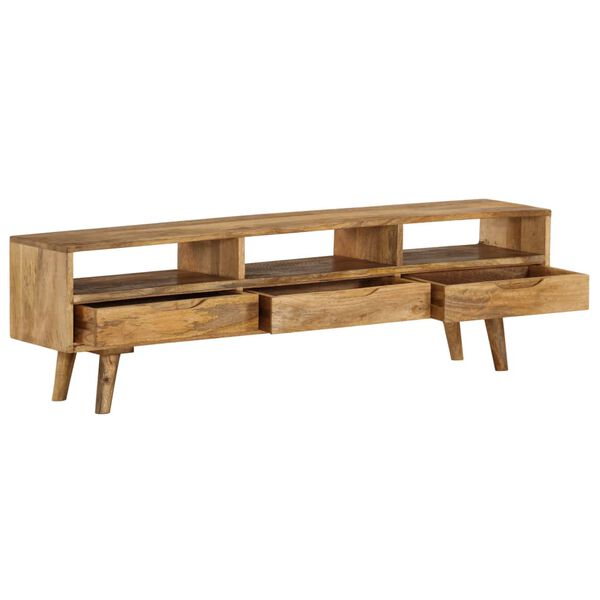 vidaXL TV Stand Solid Wood Mango 55.1"x11.8"x16.1"
