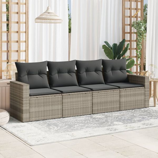 vidaXL Garden Sofa Set Light grey, Dark grey