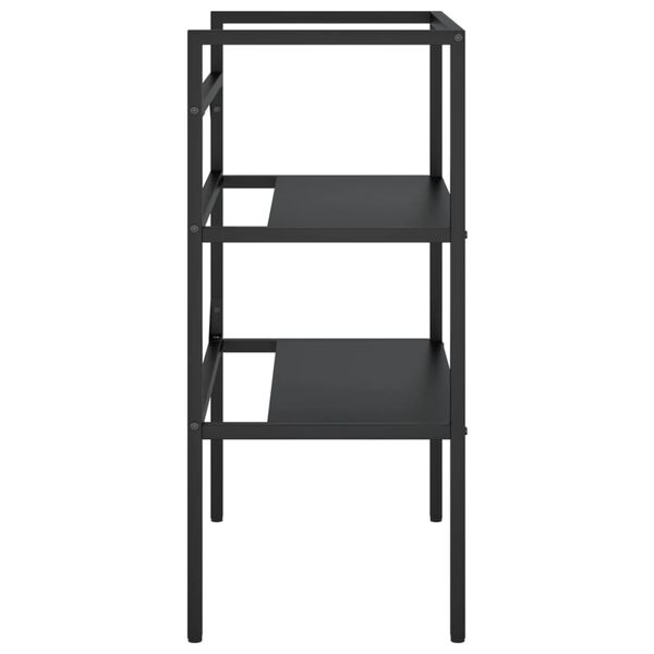 vidaXL Bathroom Washbasin Frame Black Powder-coated iron