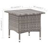 vidaXL Outdoor Table Grey PE rattan, powder-coated steel Compact Durable