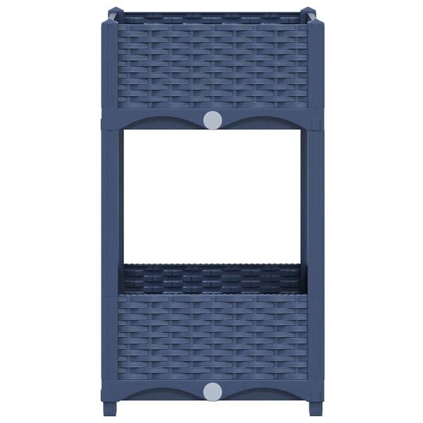 vidaXL Raised Bed Blue grey Polypropylene 15.7 in x 15.7 in x 28.0 in