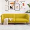 vidaXL Sofa Yellow Velvet 3-Seater Durable Rectangular Modern