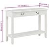 vidaXL Console Table White MDF 43.3 x 13.8 x 31.5 in Console Table