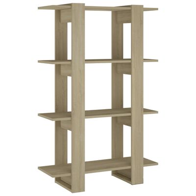 vidaXL Book Cabinet/Room Divider Sonoma Oak 31.5"x11.8"x48.6"