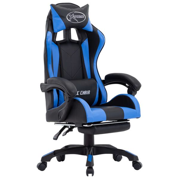 vidaXL Racing Chair Blue and black