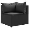 vidaXL Patio Lounge Set Set of 7 Black