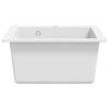 vidaXL Overmount Kitchen Sink Single Basin Granite White