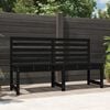 vidaXL Garden Bench Black Solid pine wood Medium Durable Garden Bench