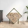 vidaXL Firewood Rack Olive Green 31.5x9.8x31.5" Cold-rolled steel