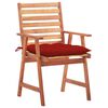 vidaXL Patio Chair Set of 2 Wooden/Brown, Red