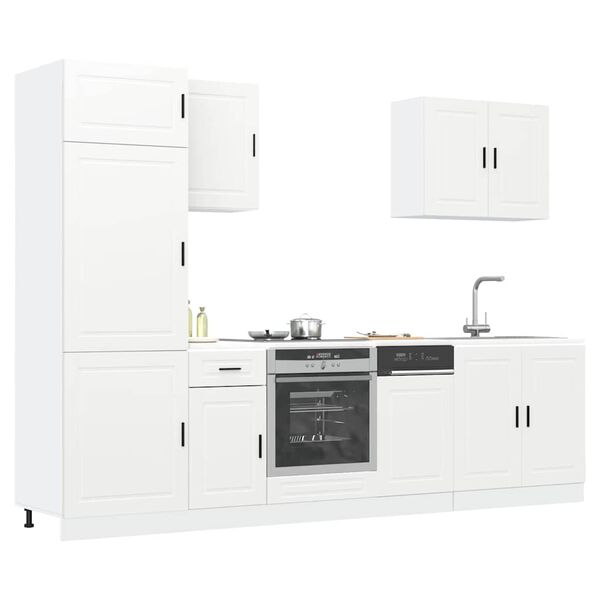 vidaXL Kitchen Cabinet Set White Engineered wood 7 piece set