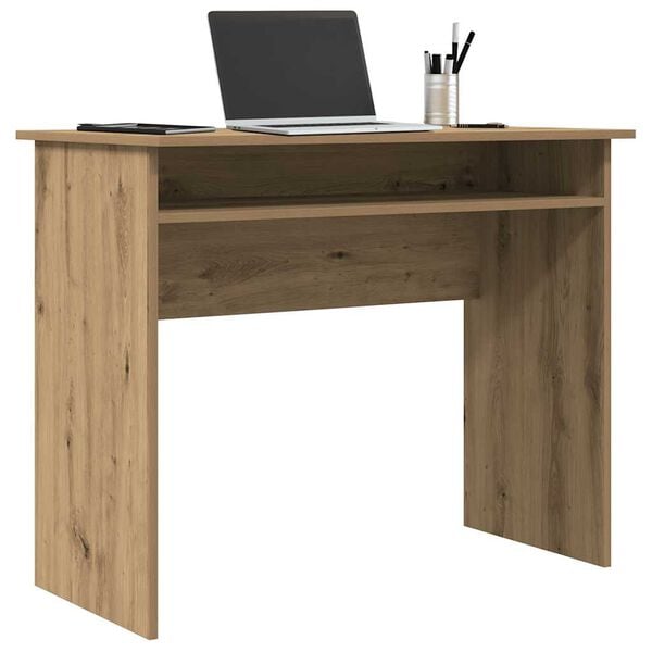 vidaXL Desk Artisan oak Engineered wood 35.4 in x 19.7 in x 29.1 in Desk