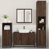 vidaXL Bathroom Furniture Set Brown Oak Engineered Wood, Metal Large