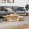 vidaXL Coffee Table Set of 2 Sonoma oak Engineered wood Medium Durable