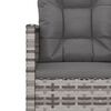 vidaXL Outdoor Lounge Set Grey Poly Rattan UV-resistant materials