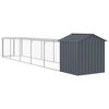 vidaXL Chicken Cage Anthracite Galvanized Steel Large Durable
