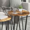vidaXL Side Table Set 2 pcs Smoked Oak and Black