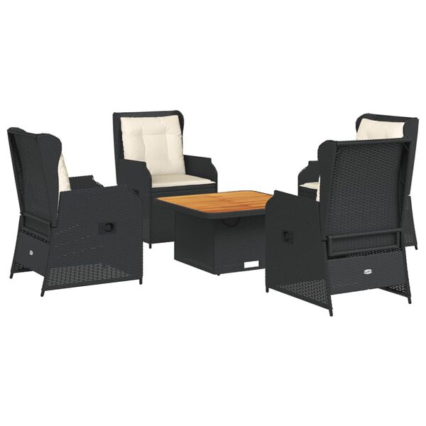 vidaXL Garden Lounge Set Black