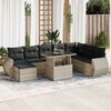 vidaXL Garden Sofa Set Light Grey PE Rattan Large Modular