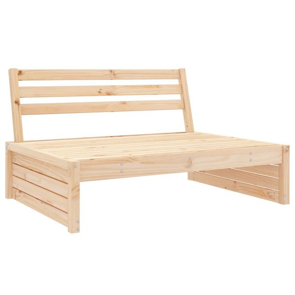vidaXL Garden Lounge Set Natural Pine Solid Pine Wood Medium Modular