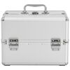 vidaXL Make-up Case 8.7x11.8x8.3" Silver Aluminium