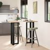 vidaXL Bar Table Leg Black Powder-Coated Steel Adjustable Height