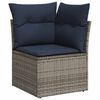vidaXL 13 Piece Patio Sofa Set with Cushions Gray Poly Rattan
