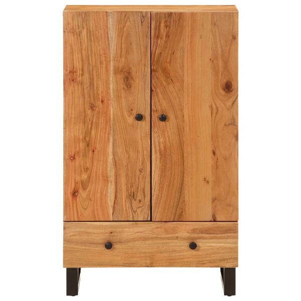 vidaXL Highboard Natural Wood Solid Acacia wood with a natural finish, Iron