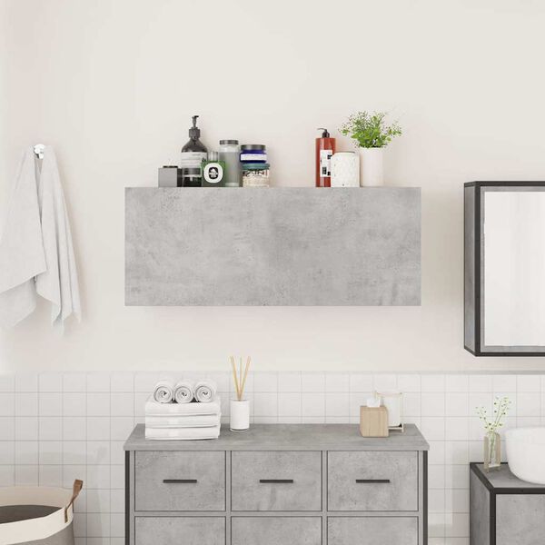 vidaXL Bathroom Wall Cabinet Concrete Grey Engineered Wood Medium