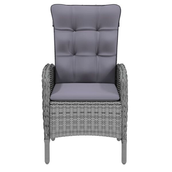 vidaXL Garden Dining Set Grey