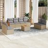 vidaXL Garden Sofa Set Beige, Light grey