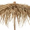 vidaXL Garden Parasol Brown Bamboo and Banana Leaf Large Foldable
