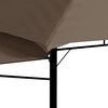 vidaXL Gazebo with Double Extending Roofs 9.8'x9.8'x9' Taupe 0.6 oz/ft²