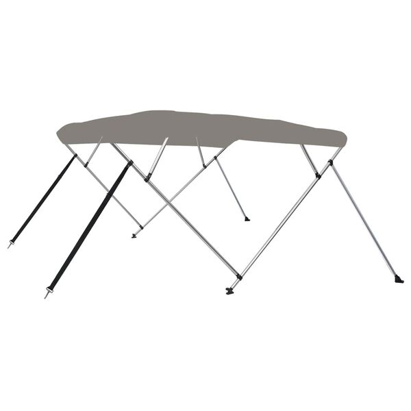 vidaXL 4-bow Bimini Top Grey 95.7x77.2x53.9"
