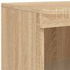 vidaXL Sideboard Sonoma oak Engineered wood, glass Large Sideboard