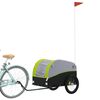 vidaXL Bike Trailer Black and Green 99.2 lb Iron