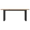 vidaXL Coffee Table O-Frame 43.3"x15.7"x17.9" Solid Wood Pine and Steel