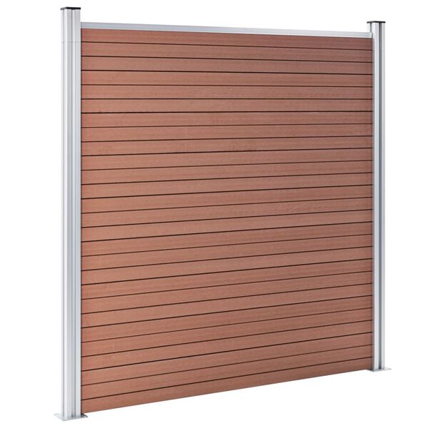 vidaXL Garden Fence WPC 547.6"x73.2" Brown