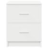 vidaXL Bedside Cabinet White Engineered wood Compact Bedside Cabinet