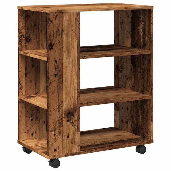 vidaXL Rolling Cabinet Old Wood Engineered Wood Medium Rollable