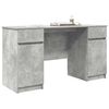 vidaXL Desk with Drawer Concrete grey 140 x 49 x 76 cm Engineered wood