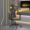 vidaXL Gaming Chair Black and Gold Faux Leather, Metal, Plywood Large