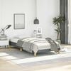 vidaXL Bed Frame Dark Grey Polyester, Plywood, Engineered Wood Twin XL