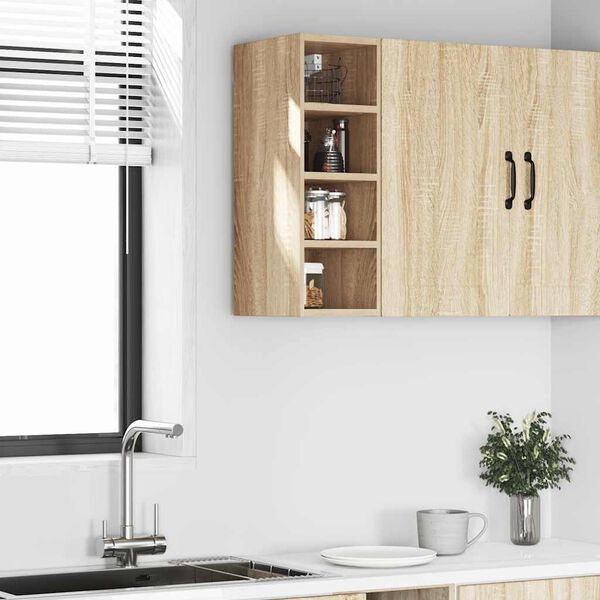 vidaXL Hanging Cabinet Sonoma Oak Engineered wood Small Hanging Cabinet