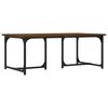 vidaXL Coffee Table Brown Oak Engineered wood and Metal Medium Durable