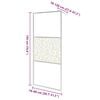 vidaXL Walk-in Shower Wall ESG Glass with Stone Design 31.5"x76.8"