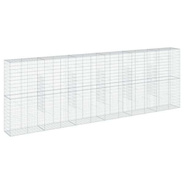 vidaXL Gabion Basket Silver Galvanized Iron Large Heavy Weight Endurance