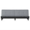 vidaXL Sofa Bed Light grey Fabric, plywood, faux leather, foam