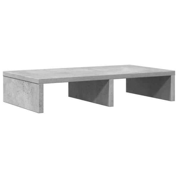 vidaXL Monitor Stand Concrete Grey 19.7x10.6x3.9" Engineered Wood