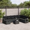 vidaXL Garden Sofa Set Black